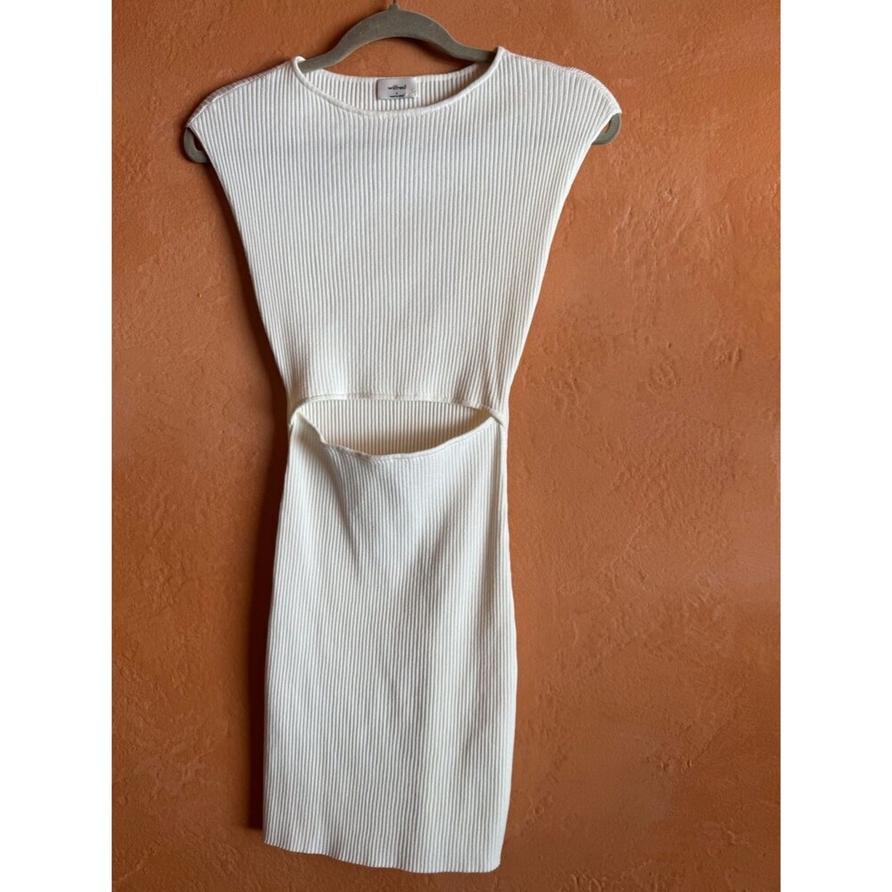 Wilfred Aritzia Minimalist Ribbed Cutout Bodycon Dress Size Small